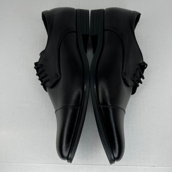 Van Heusen Mens TRKW Black Oxford Leather Almond Toe Size 10.5W Dress Shoes main image 7